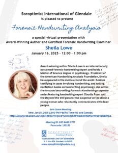 SIG Guest Speaker Series - Sheila Lowe - Forensic Handwriting Analysis